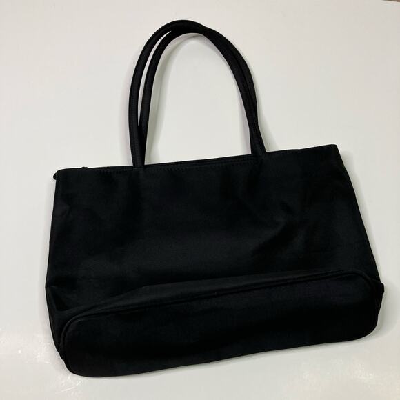 Bueno | Vintage Christmas Embroidered Black Handbag Purse Womens - Picture 7 of 9